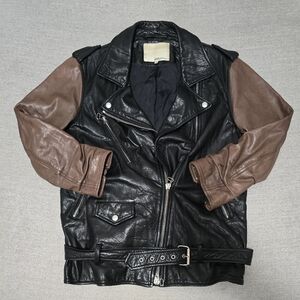 3.1 Phillip Lim black and brown leather jacket
